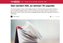 GÜN İSİMLERİ 100 YIL, AY İSİMLERİ 70 YIL ÖNCE BUGÜNKÜ HALİNİ ALDI